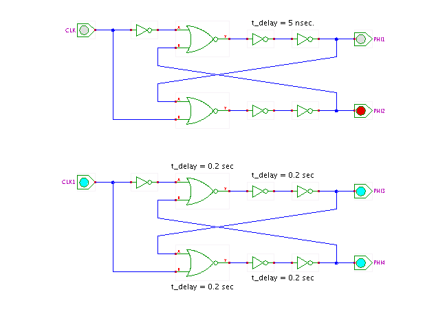 Two-phase non-overlapping clock generator screenshot