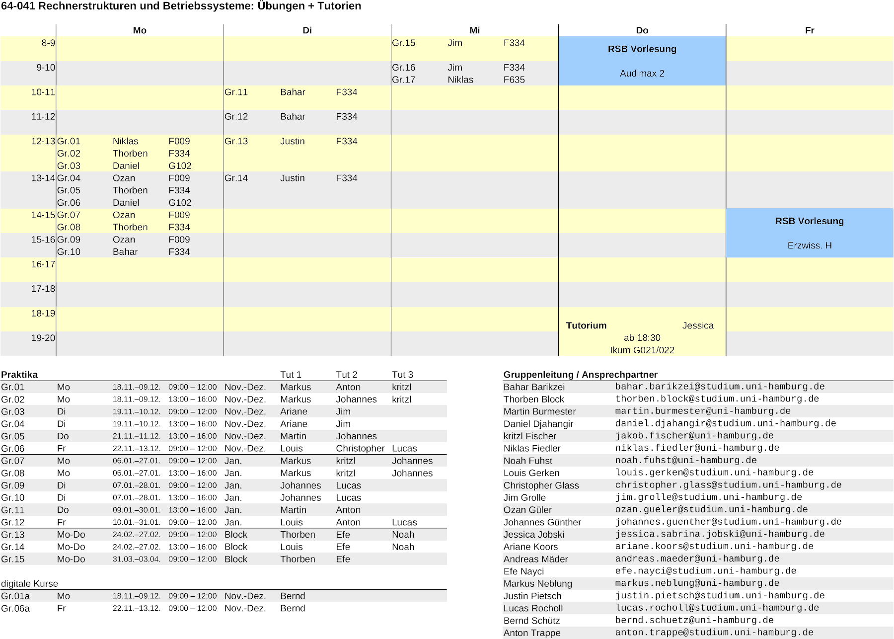 Stundenplan RSB 2024