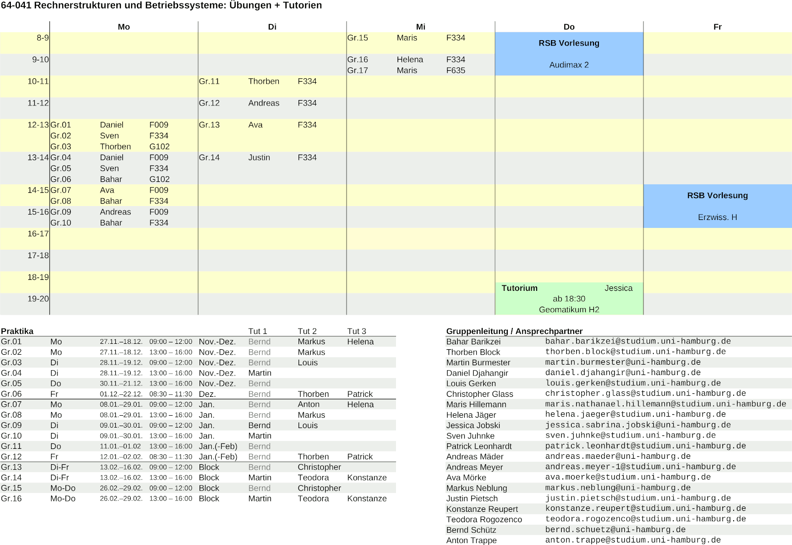 Stundenplan RSB 2023